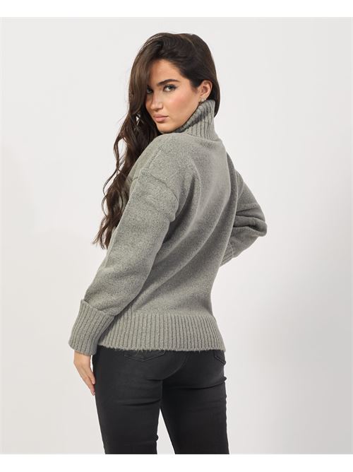 Pull ? col roul? en maille Silvian Heach SILVIAN HEACH | GPA24322LUGREY MOURNING DOVE